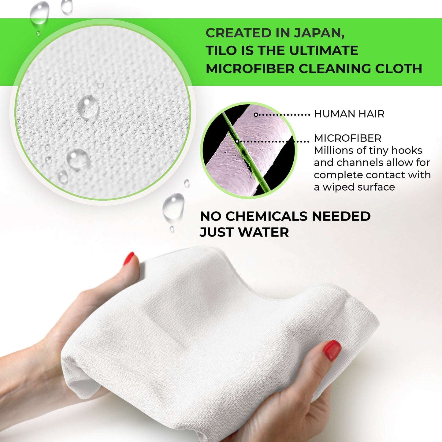 TiLO Microfiber Cleaning Cloth – 19.75 x 13-inch Reusable – White - TiLO The Ultimate