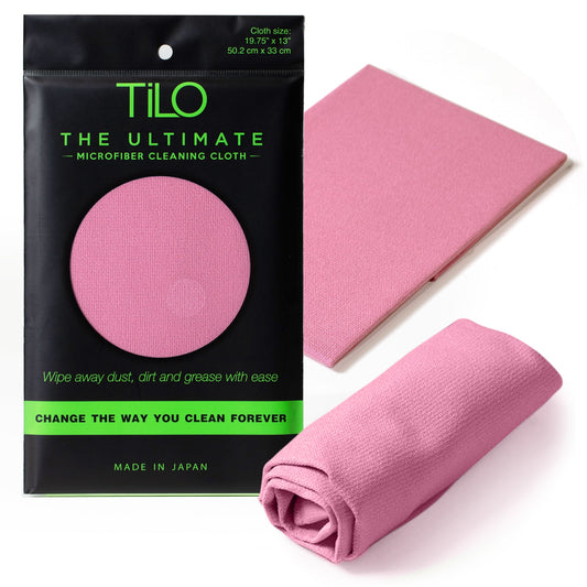TiLO Microfiber Cleaning Cloth – 19.75 x 13-inch Reusable – Pink - TiLO The Ultimate