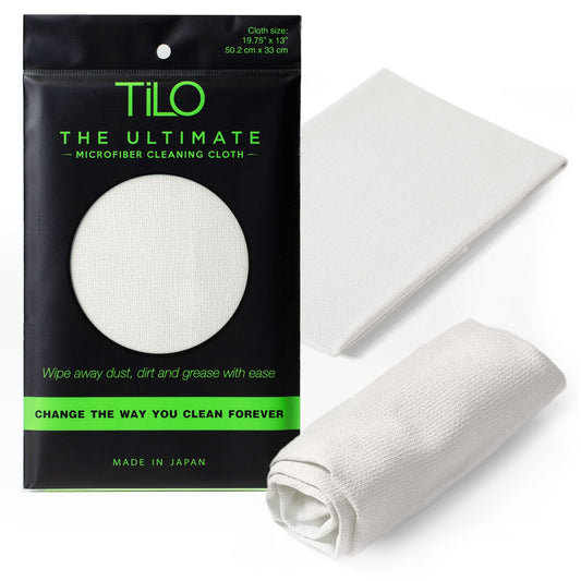 TiLO Microfiber Cleaning Cloth – 19.75 x 13-inch Reusable – White - TiLO The Ultimate